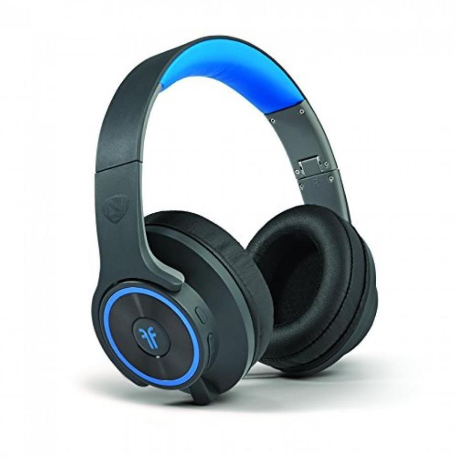 ブルートゥースヘッドホン Ncredible Flips - Black & Blue Over Ear Headphones That FLIP Into a Speaker