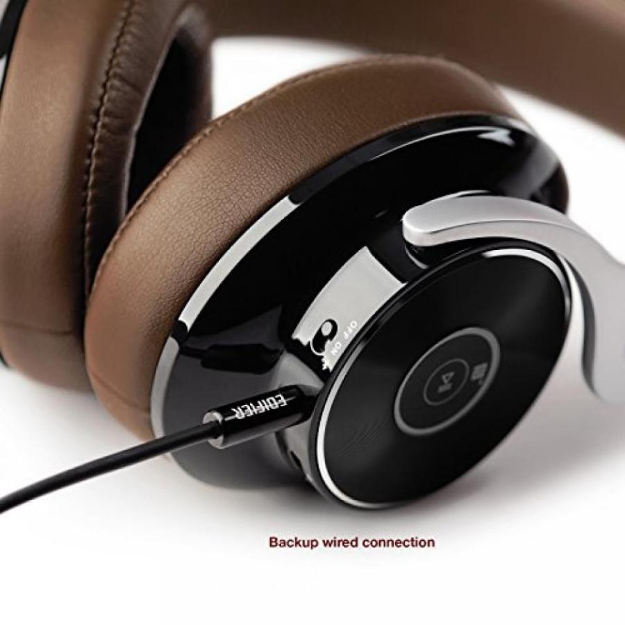 有名人芸能人 ブルートゥースヘッドホン Edifier W855BT Bluetooth Headphones - Over-ear Stereo Wireless Headphone with Microphone and Volume Control - BrownBlack