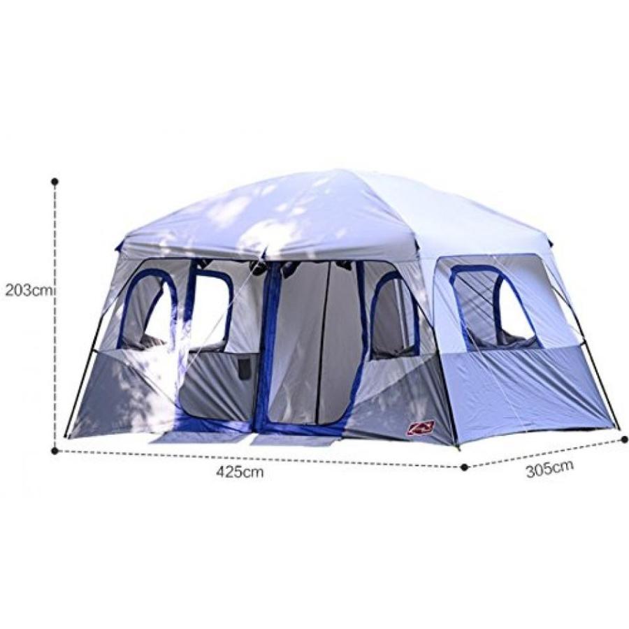 テント outdoor6-12People driving camptenttwo-room Sunrain tent-blue｜sonicmarin｜05