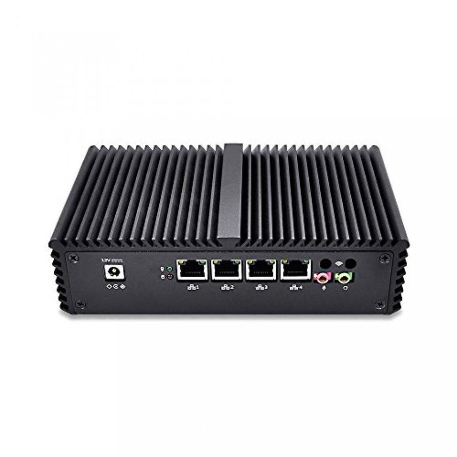 送料無料沖縄 PC パソコン QOTOM-Q355G4 Desktop Computer I5 5250U dual core router 4 Gigabit Lan Ubuntu mini pc(2G Samsung RAM，60G intel SSD，NO WIFI)