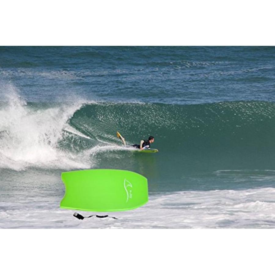 サーフィン Super Lightweight Body board with Coiled Leash サーフィン Super Lightweight Body board with Coiled Leash