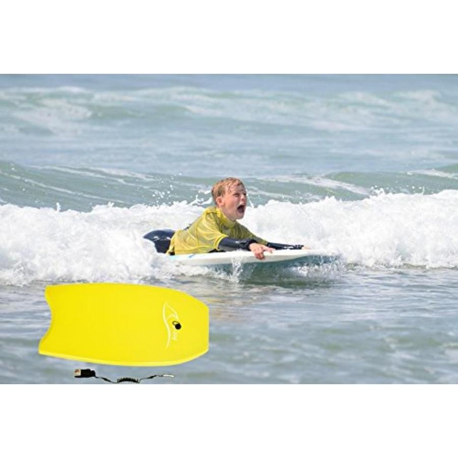 サーフィン Super Lightweight Body board with Coiled Leash Slick Bottom, Perfect surfing 37 Inches｜sonicmarin｜04