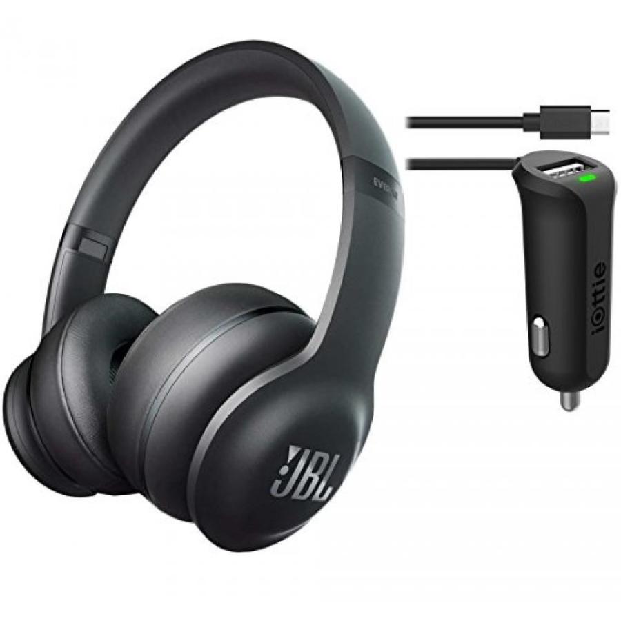 ブルートゥースヘッドホン JBL Everest Elite 300 NXTGen Noise-Canceling Bluetooth On-Ear Headphone (Black) Bundle & Car Charger｜sonicmarin