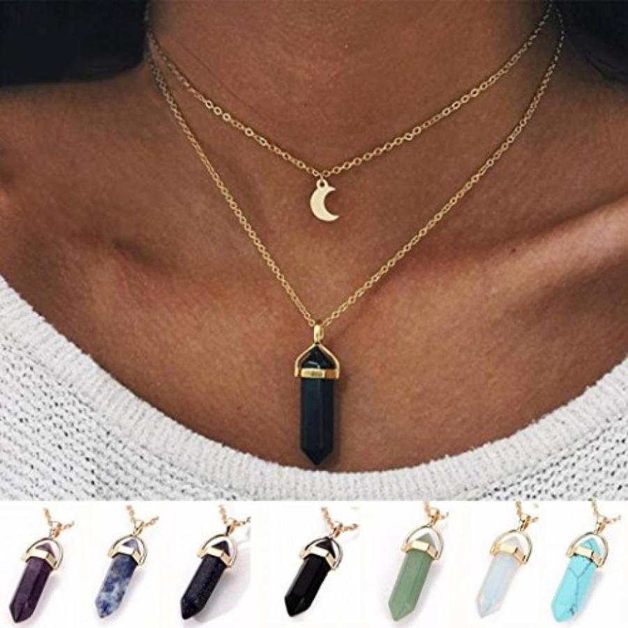 超可爱 2 in 1 PC Hemlock Women Girl´s Crystal Opals Pendant Necklace Choker Chain