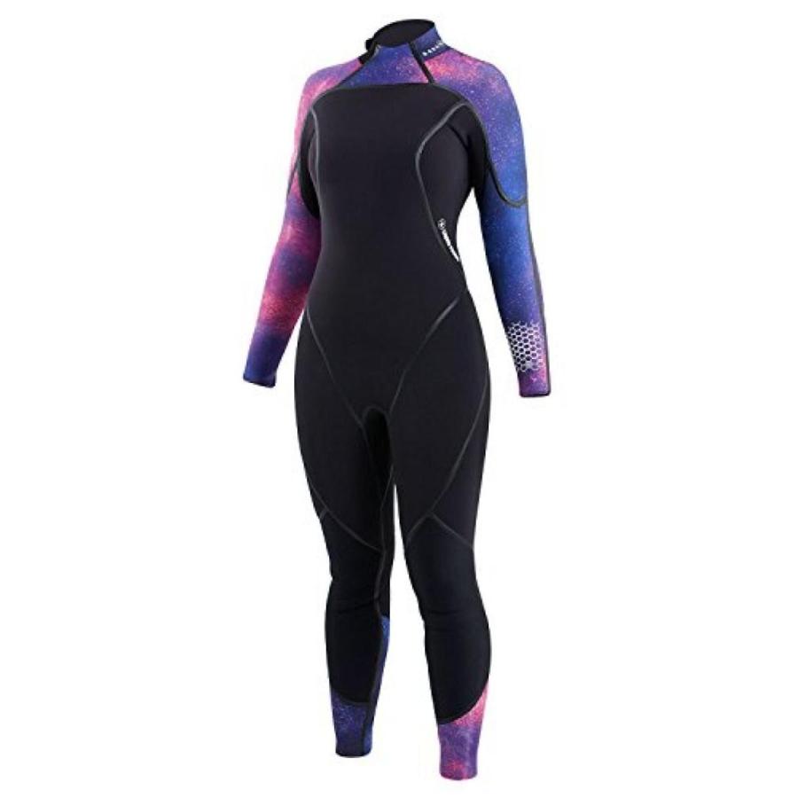 サーフィン AquaLung Aquaflex 5mm Women's Wetsuit (12 Short, Galaxy Black)