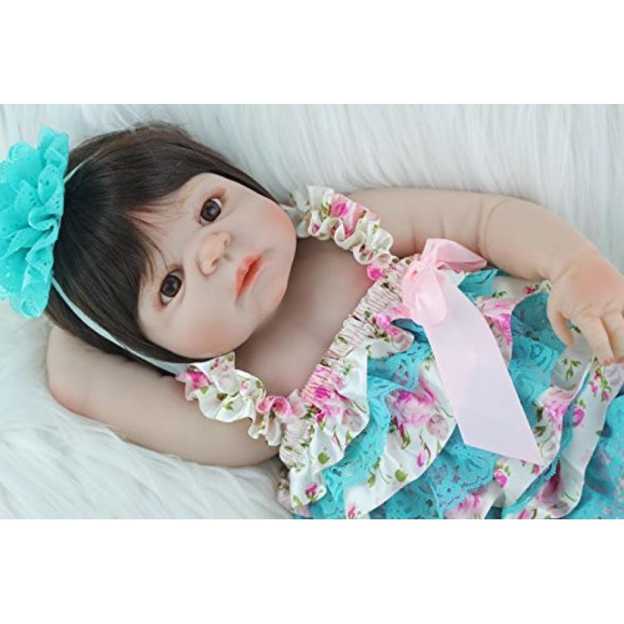 USED 幼児用おもちゃ AnneDoll 22inch Full Body Silicone Reborn Baby Doll Girl 55cm Lifelike Newborn Baby (Waterproof， White Skin) Girl Toy Doll Wonderful 【LWH1700399315】(61559円)