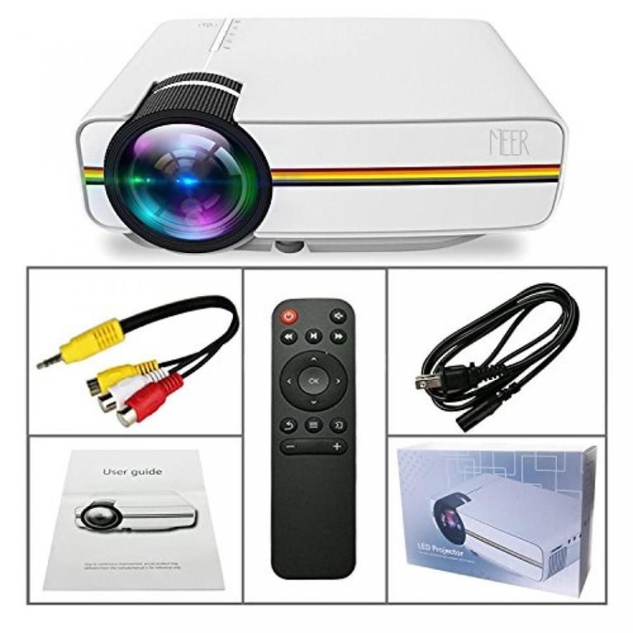 プロジェクター Meer 1200 Lumens 130 inch LED 1080P Supported Projector with VGA, AV, HDMI, USB, SD Card Slot and Built-in Speaker for Home Theater｜sonicmarin｜02