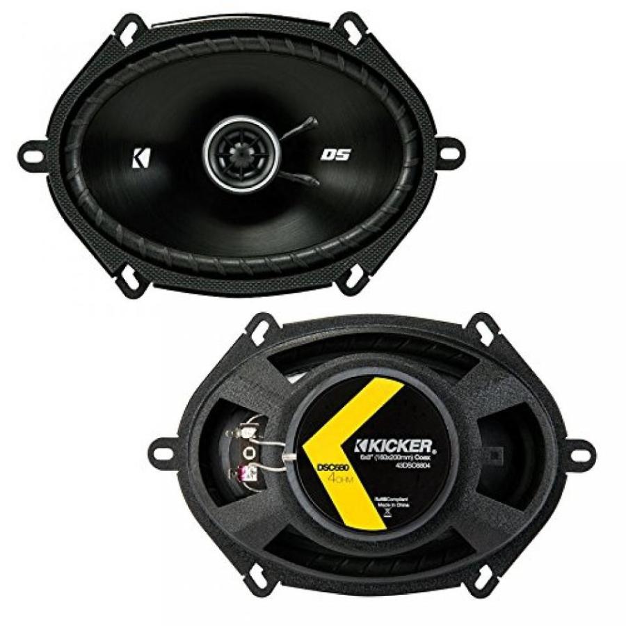 国内最安値！ ブルートゥースヘッドホン Package Kenwood KDC-BT21 Bluetooth In-Dash CDAMFM Car Stereo Receiver + (1) Pair Kicker 43DSC6804 6 x 8 2-way Speakers + 1