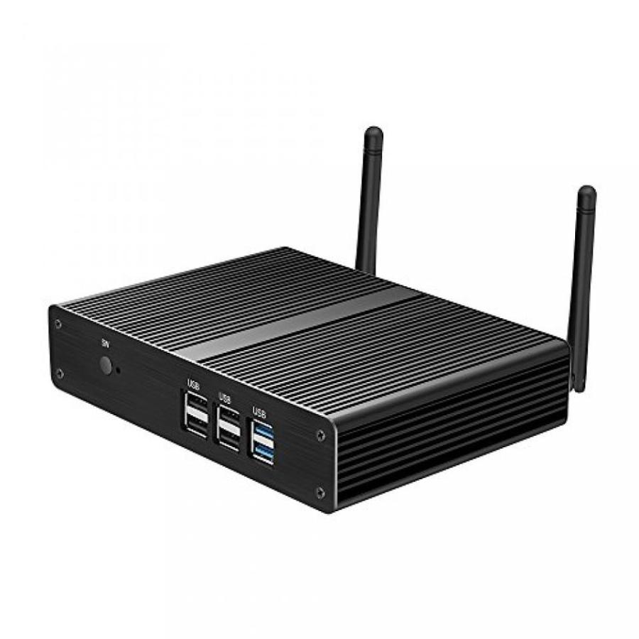 PC パソコン XCY Mini PC Intel Celeron N2806 Fanless Mini Computer 2.25GHz Dual Core Dual Threads Supporting Windows System With 4G RAM and 32 SSD