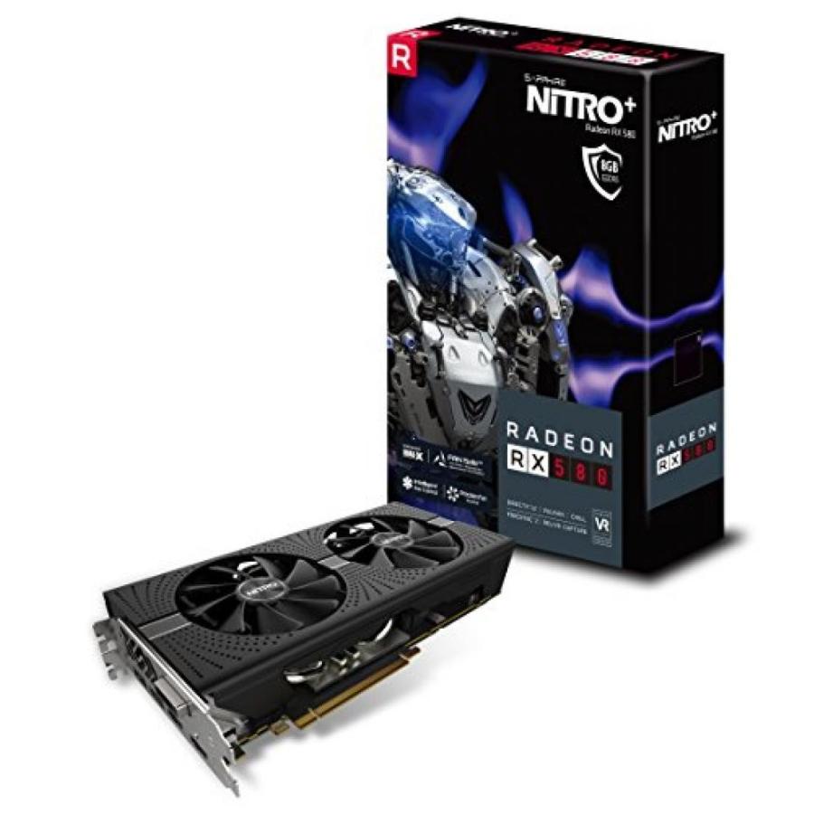 グラフィックカード グラボ GPU Sapphire 11265-01-20G Radeon NITRO+ RX 580 8GB GDDR5 DUAL HDMI DVI-D DUAL DP with backplate (UEFI) PCI-E Graphics