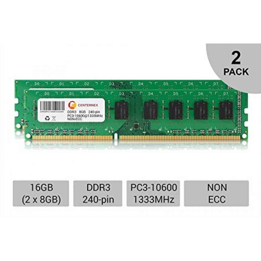 メモリ 16GB Kit Lot 2x 8GB DIMM DDR3 DDR-3 Desktop 10600 1333MHz 1333 Ram Memory by CENTERNEX｜sonicmarin