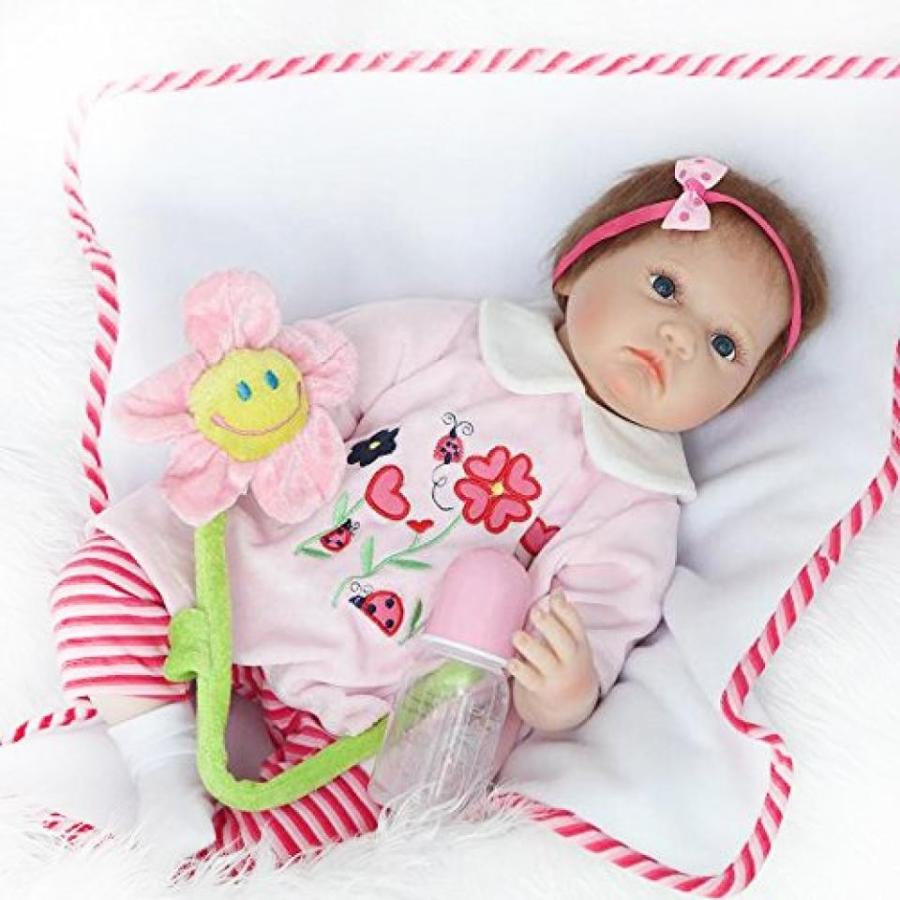 幼児用おもちゃ Cute Soft Silicone Lifelike Reborn Baby Doll Girls 22inch 55cm Lovely Baby Boy Girl Toys For Kids｜sonicmarin｜05