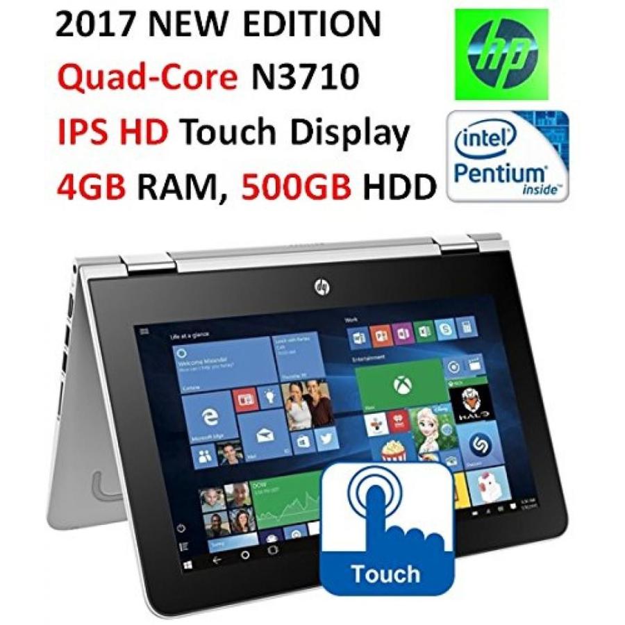 ブルートゥースヘッドホン 2017 HP Pavilion Premium High Performance 2-in-1 Convertible Laptop， 11.6” HD Touch-Screen IPS Display， Intel Pentium