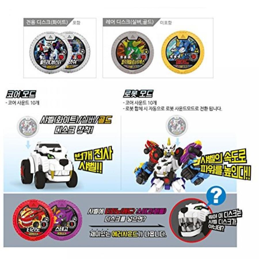 ロボット [TUBAn] Dino Core Ultra D-Buster Saber Transforming Robot Toy + Pin Badge 1.7" (KOREA JEDI) Free Gift｜sonicmarin｜03