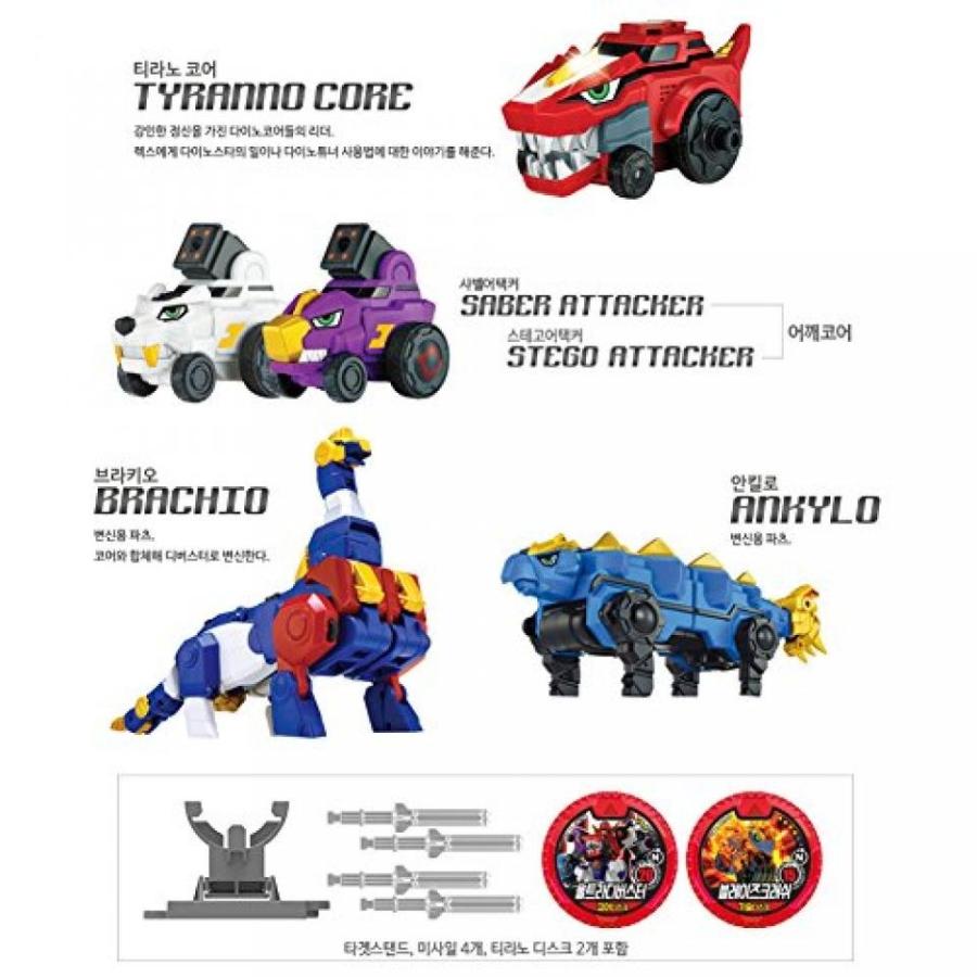 ロボット [TUBAn] Dino Core Ultra D-Buster Tyranno Transforming Robot Toy + Pin Badge 1.7" (KOREA JEDI) Free Gift｜sonicmarin｜05