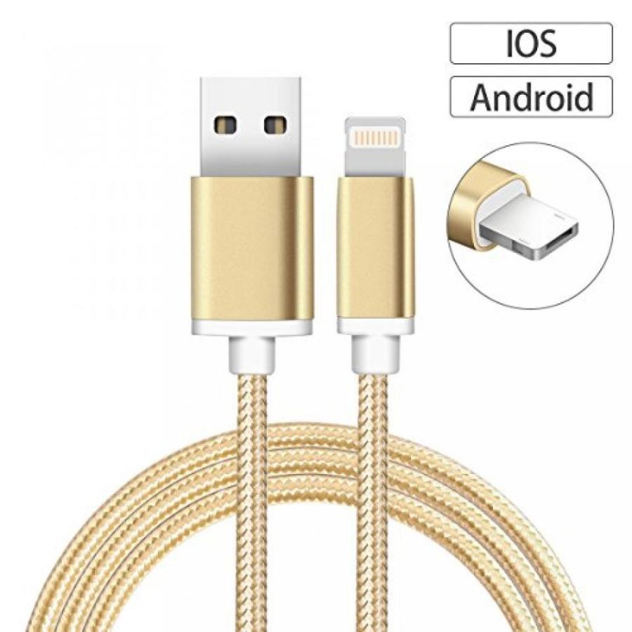 2 in 1 PC iPhone Lightning Cable，Aemotoy Micro Lightning to USB Phone Charging Cable 3.3 Ft Nylon Braided Sync Charger Cord for iPhone Samsung