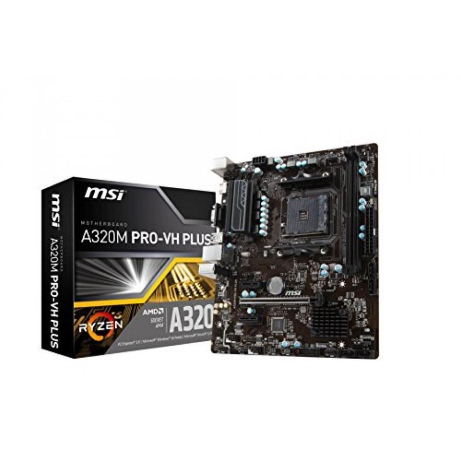 マザーボード MSI ProSeries AMD Ryzen A320 DDR4 VR Ready HDMI USB 3 micro-ATX Motherboard (A320M PRO-VH PLUS)｜sonicmarin