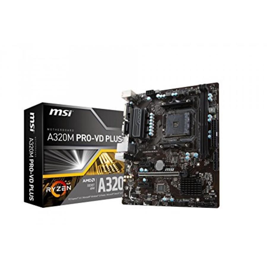 マザーボード MSI ProSeries AMD Ryzen A320 DDR4 VR Ready USB 3 micro-ATX Motherboard (A320M PRO-VD PLUS)｜sonicmarin