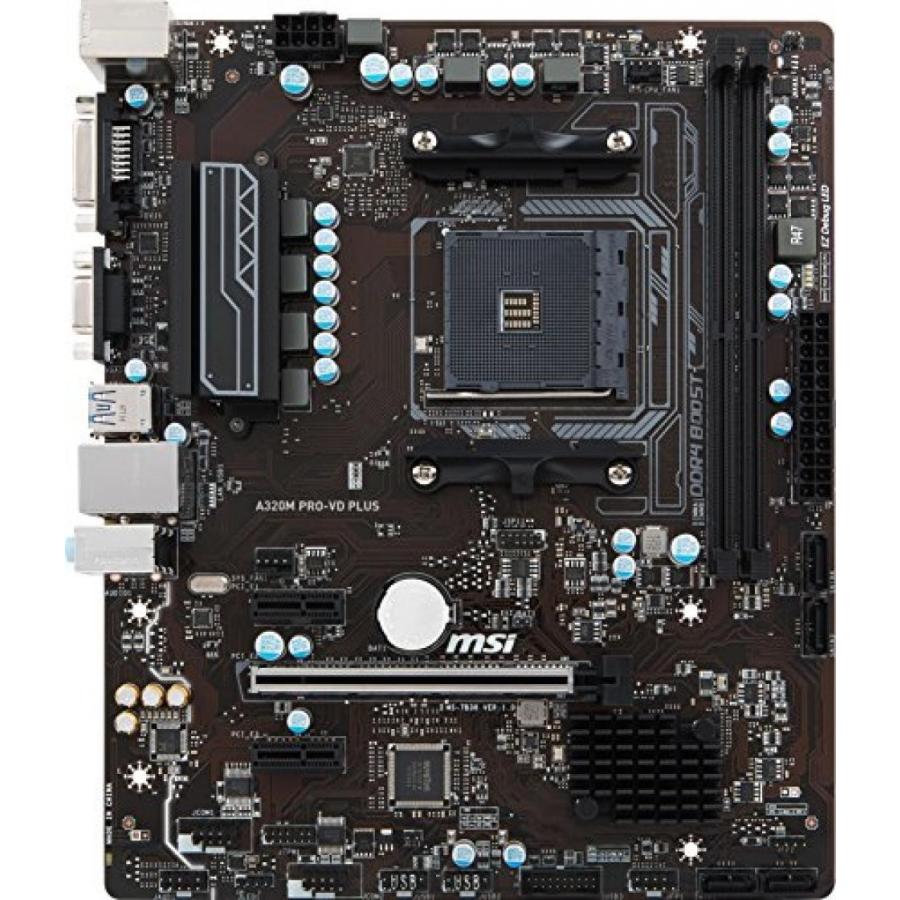マザーボード MSI ProSeries AMD Ryzen A320 DDR4 VR Ready USB 3 micro-ATX Motherboard (A320M PRO-VD PLUS)｜sonicmarin｜04