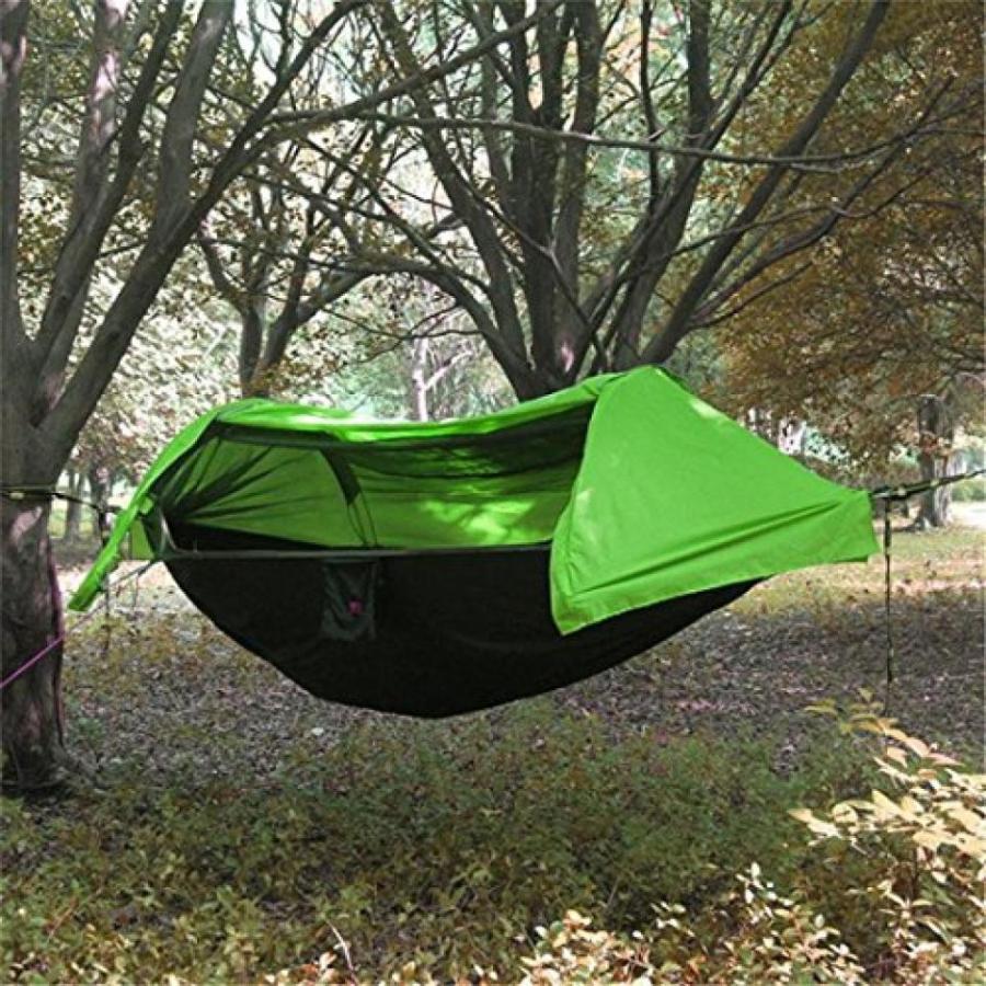 テント URIJK Outdoor Hammock Tent with Mosquito Net and Rainfly Rain Cover Waterproof Windproof Shelter Portable Green｜sonicmarin｜04