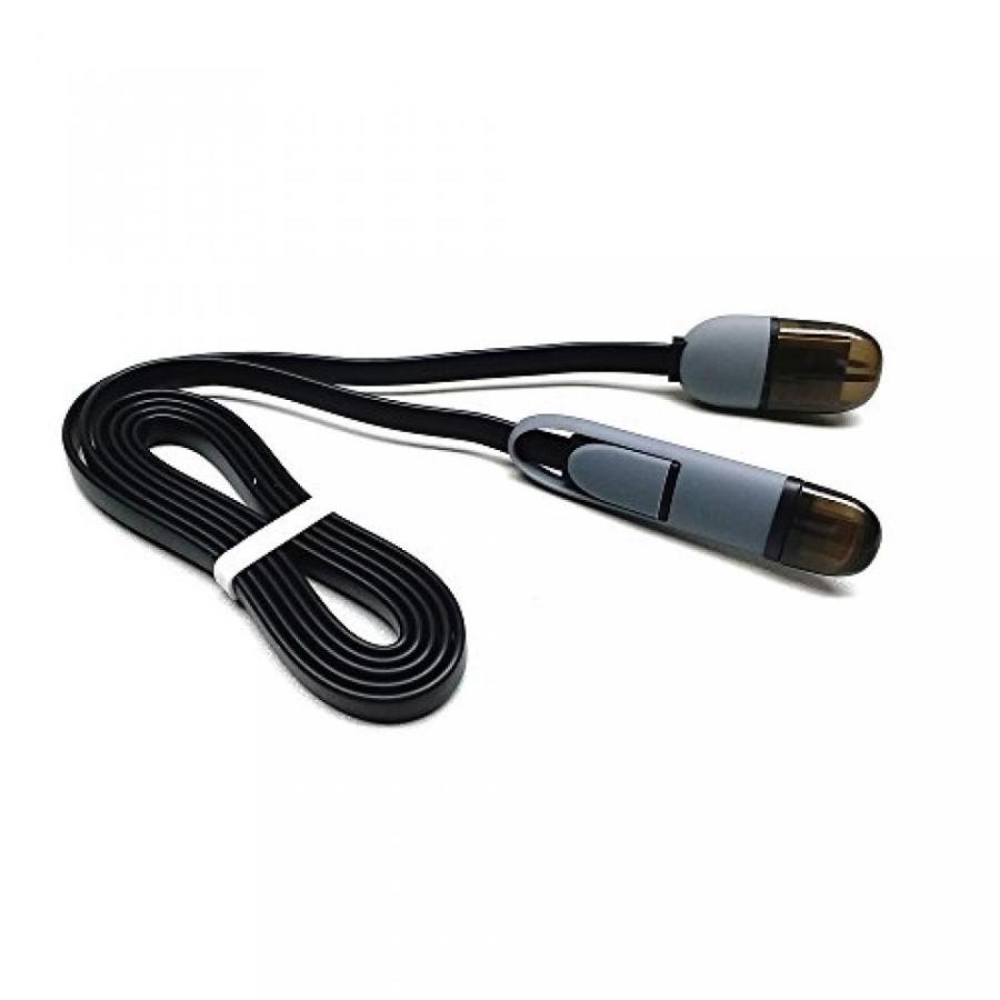 2 in 1 PC Black USB Cable Ultimate 2 in 1 MFi-Certified USB Cable Charging and Sync Data Solution Extremely High Speed and Compatible for iPhone，