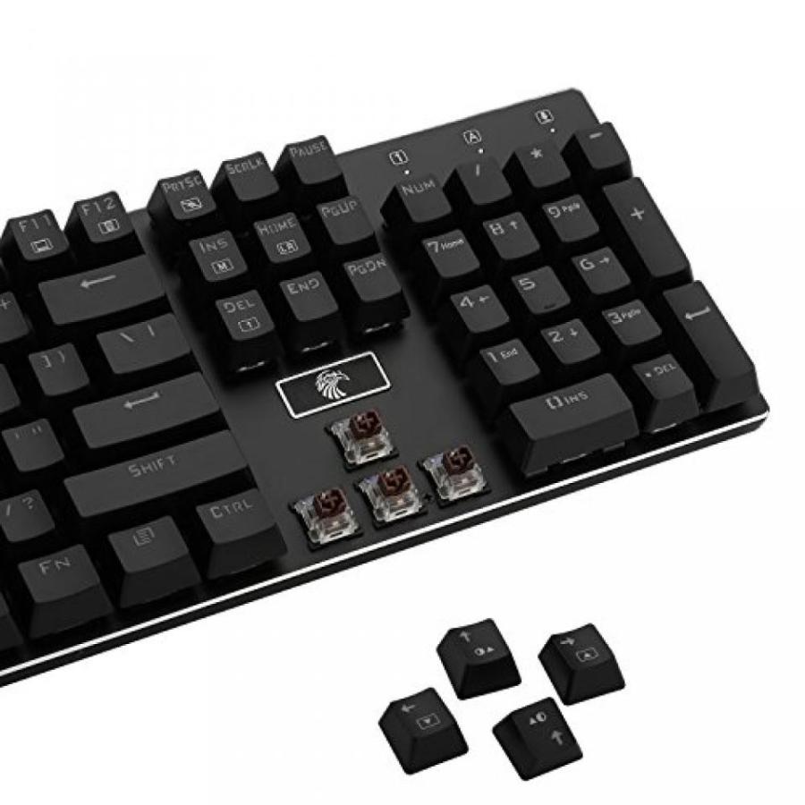 ゲーミングPC Z-88 Programable RGB Backlit Water-Proof Mechanical Gaming Keyboard with 104 Keys Anti-Ghost keys, Brown Switches, Black｜sonicmarin｜04