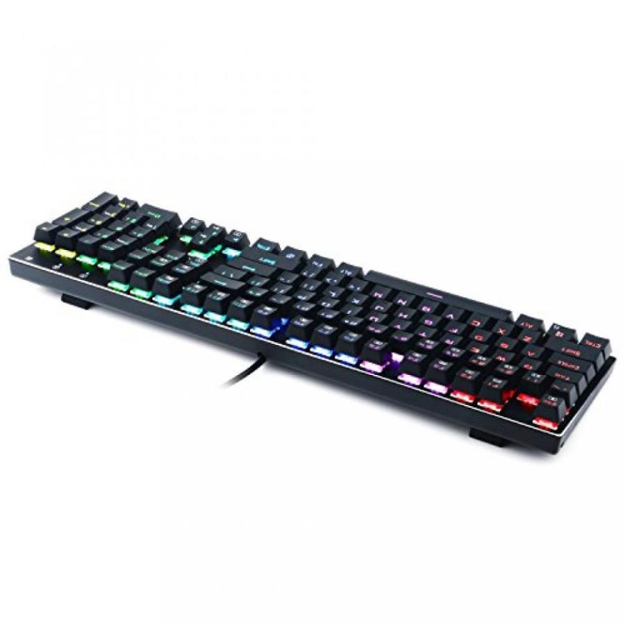 ゲーミングPC Z-88 Programable RGB Backlit Water-Proof Mechanical Gaming Keyboard with 104 Keys Anti-Ghost keys, Brown Switches, Black｜sonicmarin｜05
