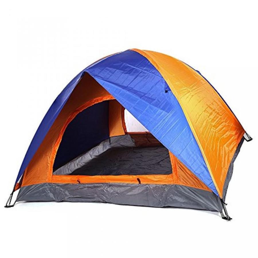 テント Water Resistant Camping Tent Tabernacle Sleeping Equipment (Blue and Orange)