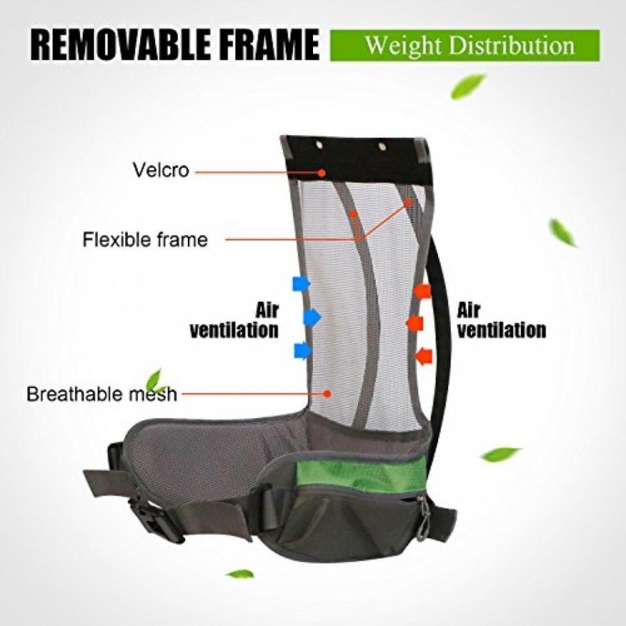 テント Waterproof 60L Camping Hiking Backpack- Vihir Nylon External Frame Travel Bag with Rain Cover for Men Women, Army Green｜sonicmarin｜04