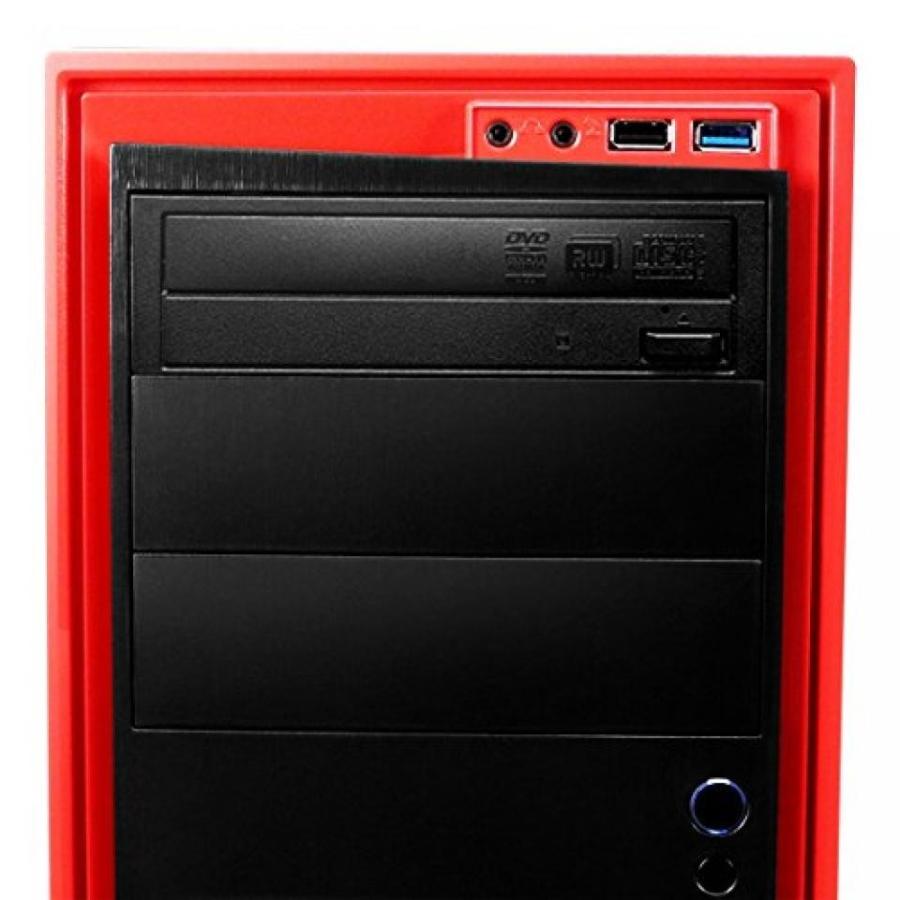 PC パソコン iBuyPower Gaming Enthusiast Desktop PC AM012A AMD FX-6300 3.5Ghz， NVIDIA Geforce GT 710 1GB， 8GB DDR3 RAM， 1TB 7200RPM HDD， Win 10， Red