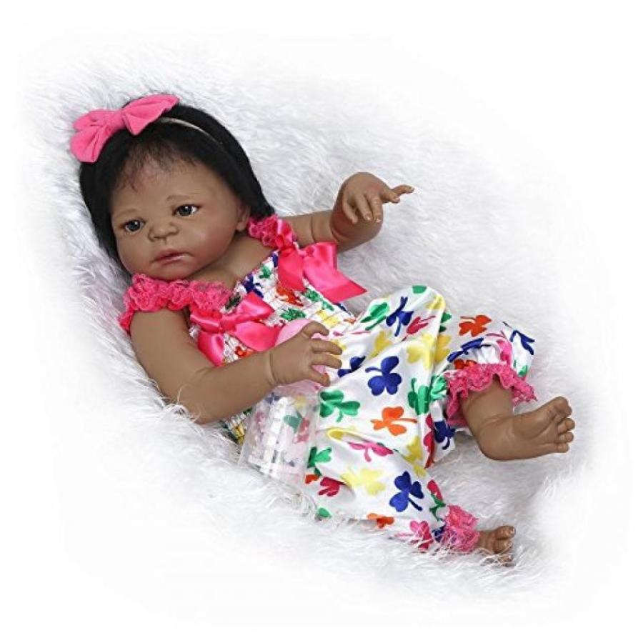 幼児用おもちゃ NPK Collection 23"  57cm Full Body Silicone Soft Vinyl Real Looking Reborn Baby Dolls Lifelike Native American Indian Style Black Skin｜sonicmarin｜02