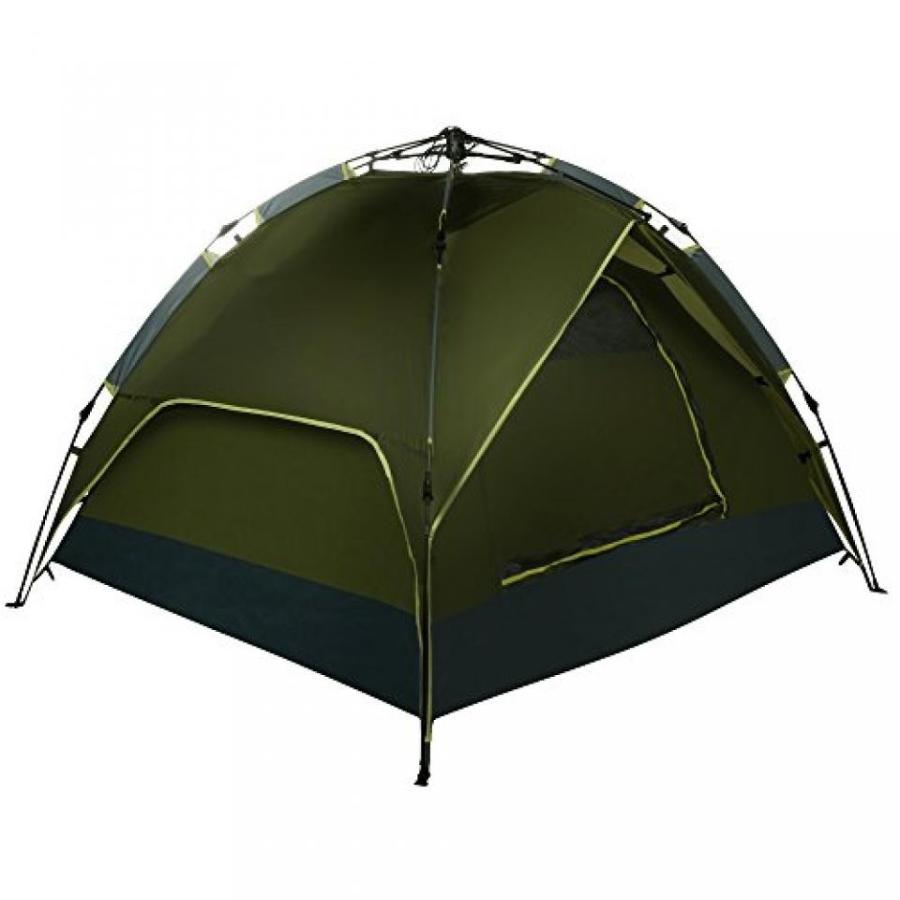 テント Kemanner 3-8 Persons Camping Tent Portable Waterproof Family tent with 2 Doors for Outdoor Hiking Backpacking (US Stock) (Army Green)