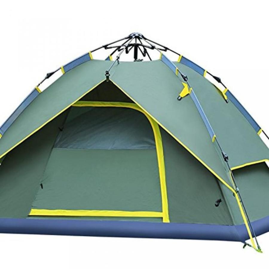 テント Warmsport Pressure Automatic Tent Outdoor Camping Supplies 3-4 People Double Layer Waterproof Camp Explorer Tent (green)