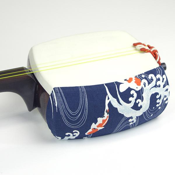 三味線胴掛 中棹 民謡三味線用 胴掛ヒモ付06 和楽器生活オリジナル