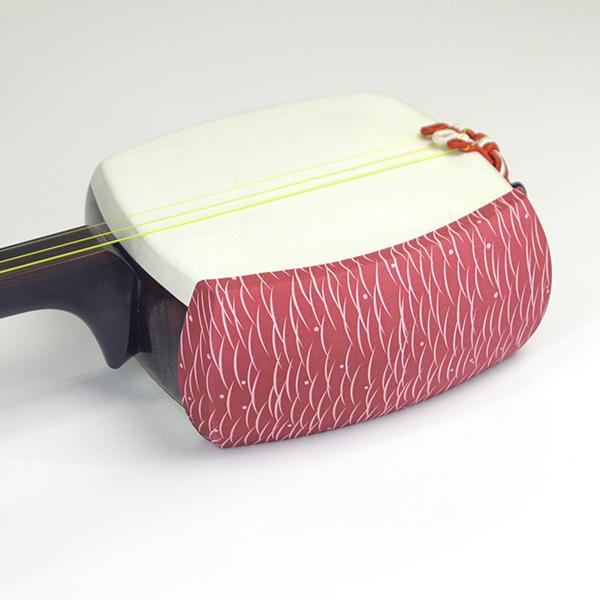 三味線　胴掛 津軽三味線用）胴掛け（津軽塗）梨子地／青金緑 | 和楽器市場·新館