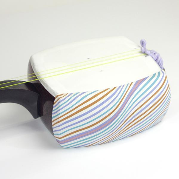 三味線バチ・胴掛　セット 三味線胴掛 細棹三味線 長唄三味線用16 胴掛ヒモ付 和楽器生活