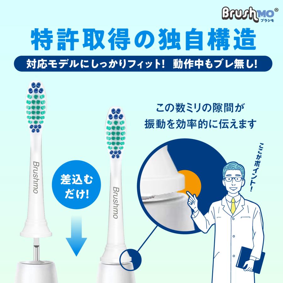 フィリップス ソニッケアー 替えブラシ  電動歯ブラシ 対応 Philips Sonicare スタンダードサイズ 8本入 ブラシモ 互換替えブラシ｜sonimart｜05