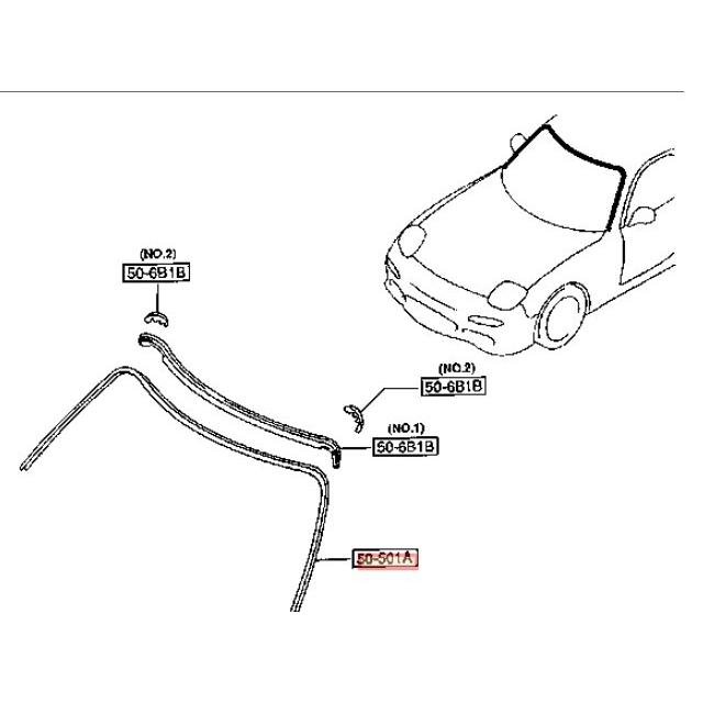 ☆ マツダ 純正 新品 RX-7 FD3S フロントウィンドウモール フロント