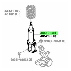 ダイハツ純正フロント左右ショックアブソーバー　48510 48520-B9210 ダイハツ 純正 新品 S221G アトレー7用 『フロント』ショック 『右側