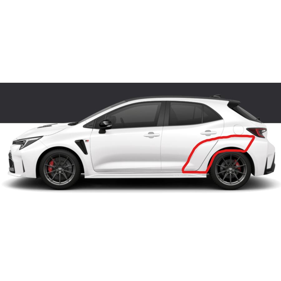 各色あり★ トヨタ 純正 新品  GRカローラ アウトサイド モールディング リヤ ドア オーバーフェンダー 左右セット リア |  | 02