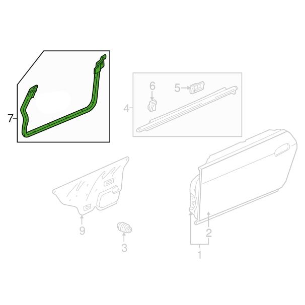 ホンダ純正】 ウェザーストリップ 左右セット s2000 AP1/AP2