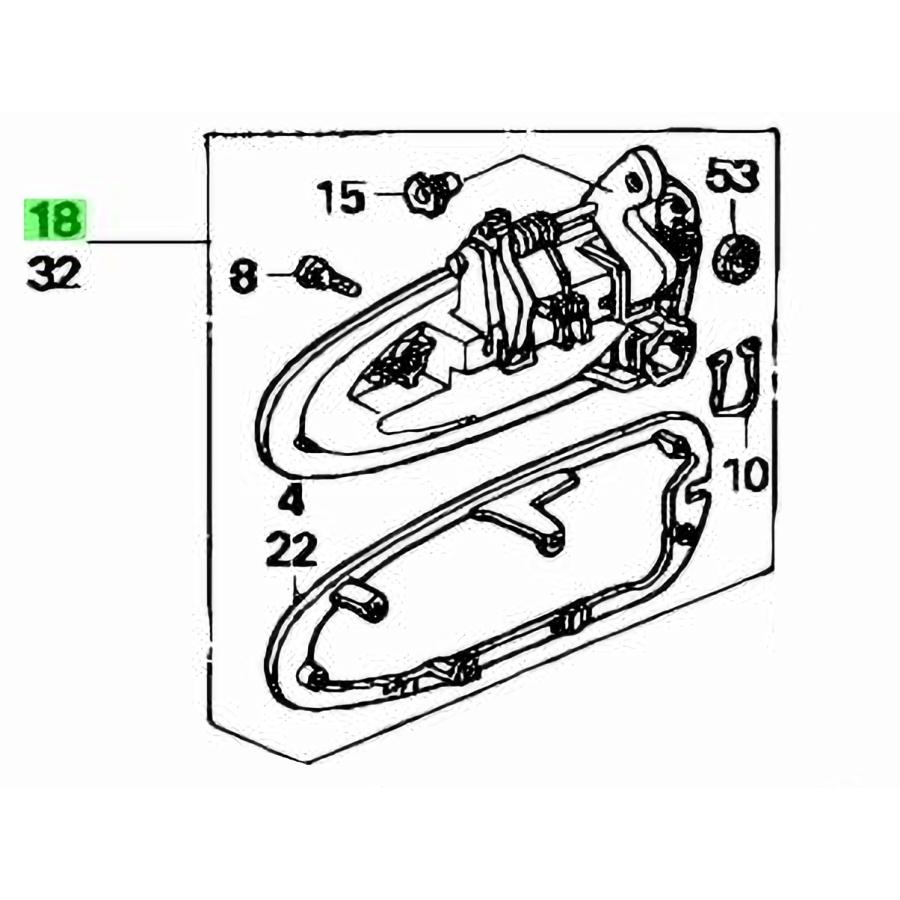 ★ ホンダ 純正 新品  S2000 AP1 右側 フロントドア アウターハンドル シルバーストーンメタリック アウトサイド 運転席側 | 