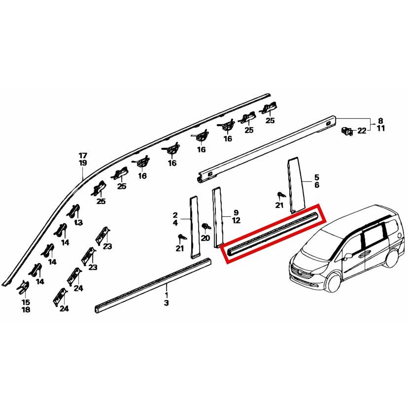 ☆ ホンダ 純正 新品 ステップワゴン RG1 RG2 RG3 RG4 リア リヤ ドア