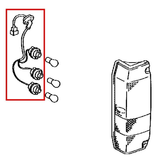 ★ トヨタ 純正 新品  KZJ78 ランドクルーザー プラド テールランプ ソケット & ワイヤ 左右セット ランクル リア コンビネーションランプ | 