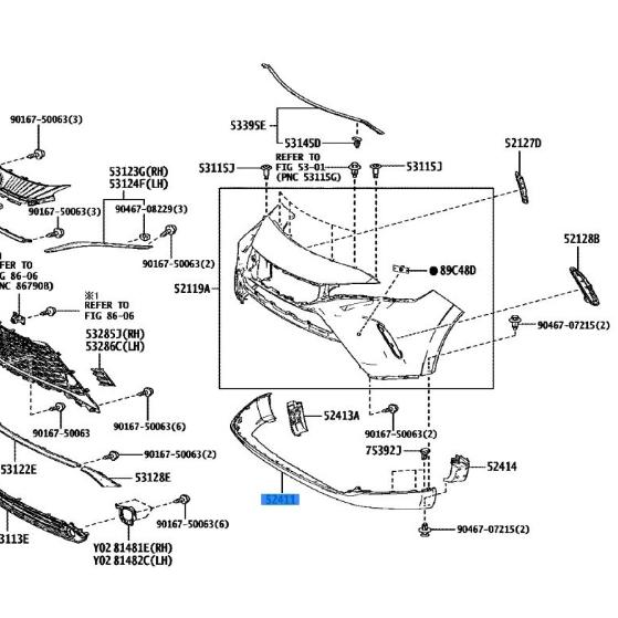 ★ トヨタ 純正 新品 ハリアー 80系 PHEV フロント バンパー ガード アンダー スポイラー 下部 PHV プラグイン ハイブリッド |  | 01