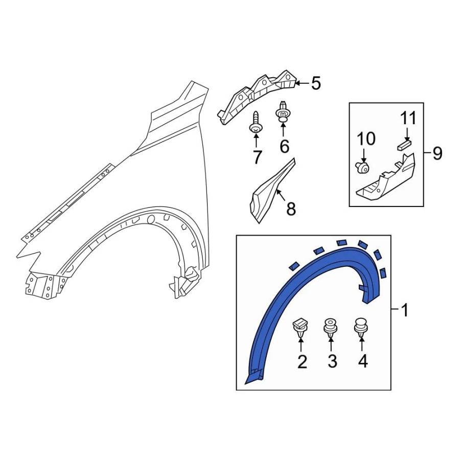 ☆ マツダ 純正 新品 CX-3用 フロント フェンダー トリム 右側 MAZDA 