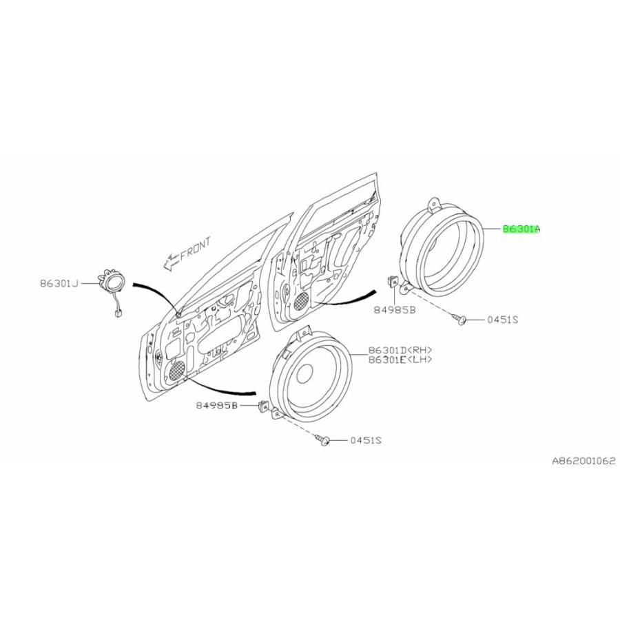 ★ スバル 純正 新品  WRX レヴォーグ リア スピーカー [一式] SUBARU | 