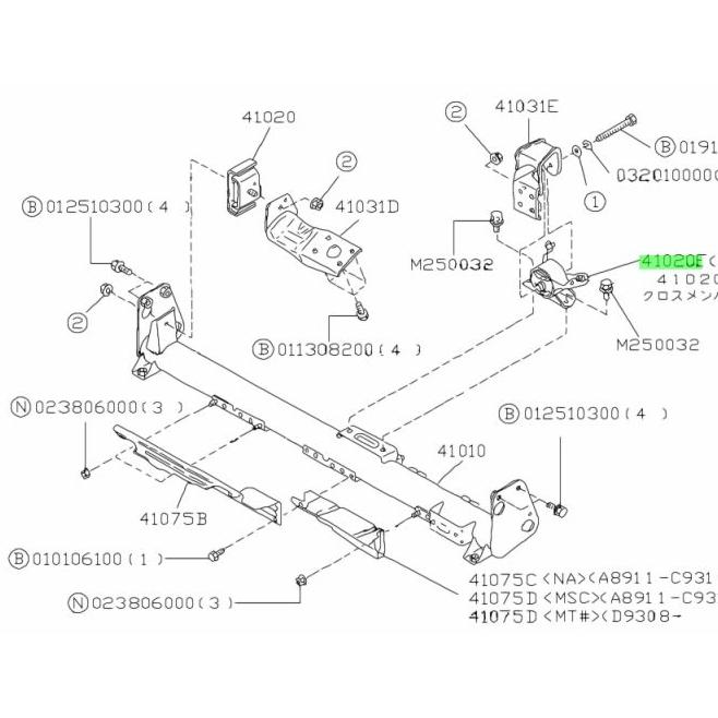 ★ スバル 純正 新品 KS3/KS4/KV3/KV4 サンバー トランスミッション クッションラバー 左側 LH Transmission Cushion Rubber LH | 