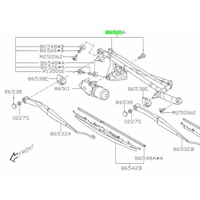 インプレッサ WRX STI GDA/GGA/GDB フロントワイパーアーム スバル 純正 新品 WRX STI GDA/GDB/GGA C〜 インプレッサ ウインド