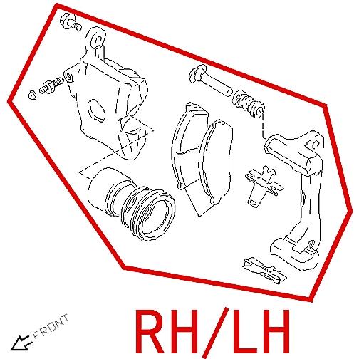 ☆ スズキ 純正 新品 アルトワークス HA36S 赤 フロントキャリパー